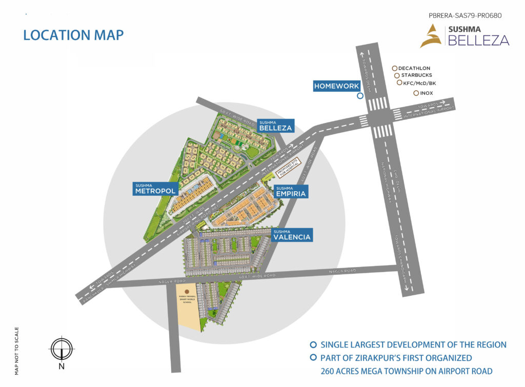 Sushma Belleza Location Map