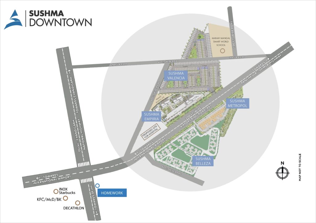 Sushma Downtown Location Map